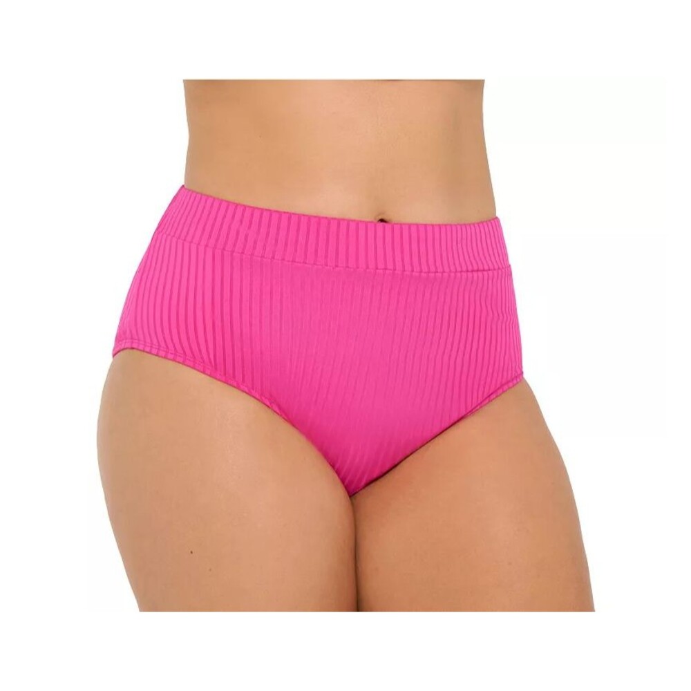 Freshwater Women's 3X Swim Bottoms Hot Pink High-Waisted High Leg Cut NWT
